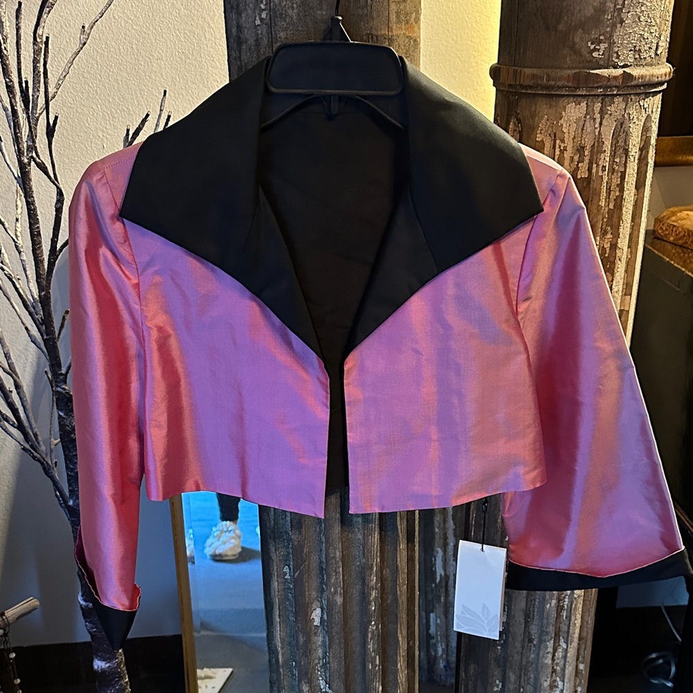 Marisa Baratelli Chic Pink and Black Women's Blazer